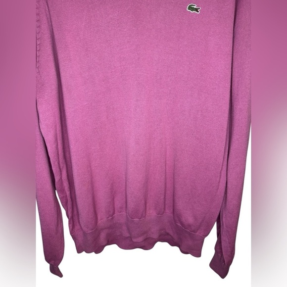 Lacoste V-Neck Sweater Size 9 Pink - Picture 3 of 8
